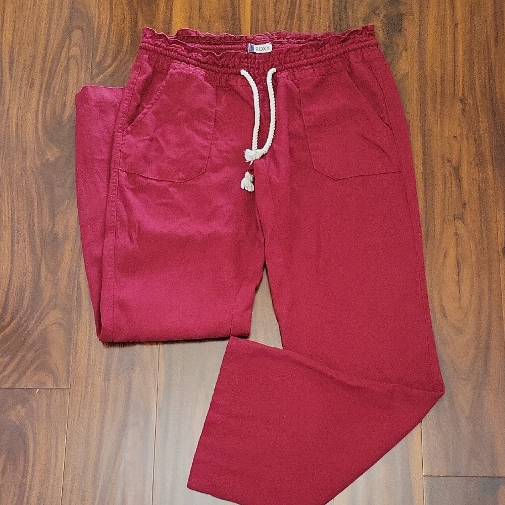 ROXY Women's Oceanside Burgundy Drawstring Pants